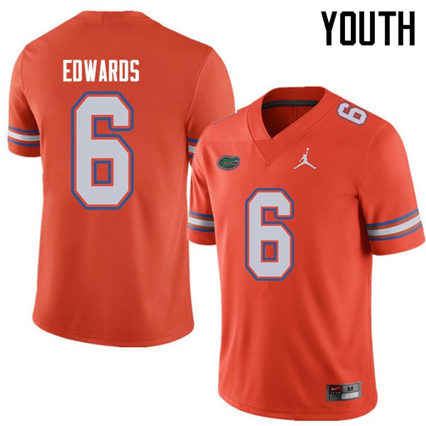 Jordan Brand Youth #6 Brian Edwards Florida Gators College Football Jerseys Orange